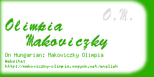 olimpia makoviczky business card
